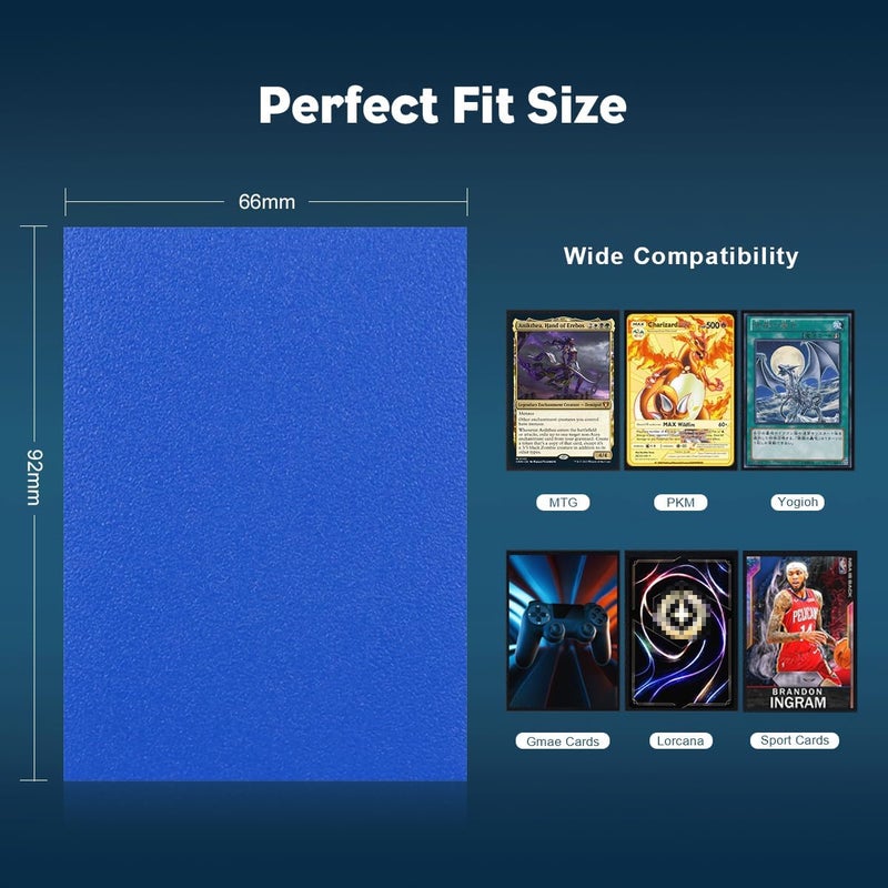 Katomula Wisdom Blue Dual Matte Card Sleeves, Card Sleeves for MTG, Standard Card Sleeve for PKM, Flesh & Blood - Image 4